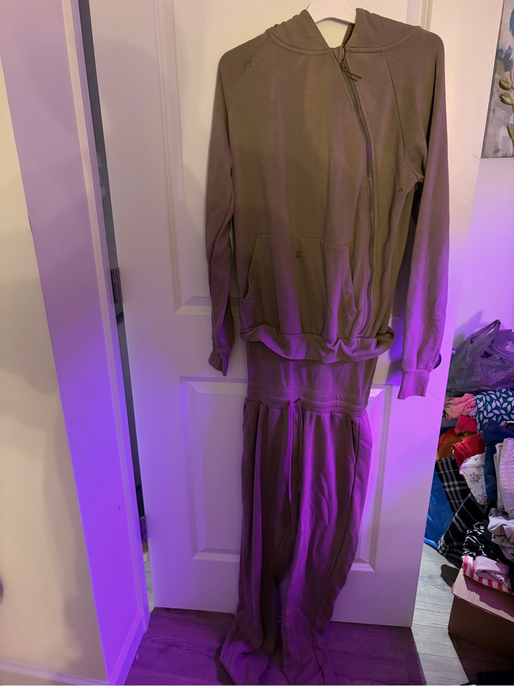 Tuxy men’s olive green onesie